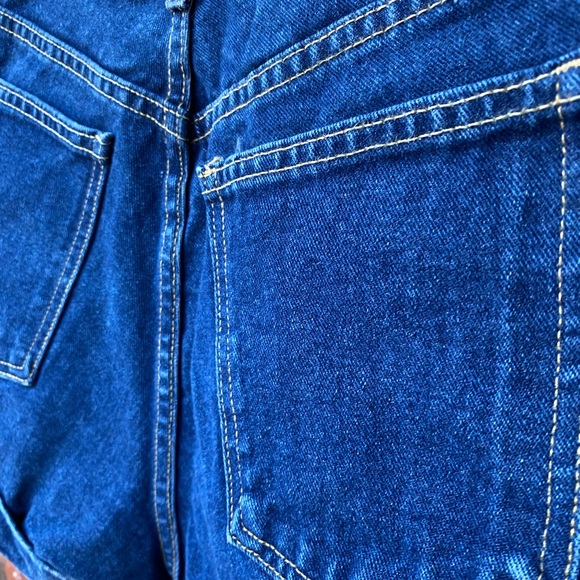 American Apparel High Waisted Dark Wash Blue Short size 26 - Picture 3 of 5